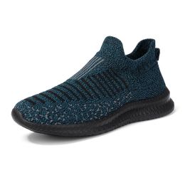 2022 Men Casual Fashion Leisure Loafers Comfortable Breathable Walking Tenis Sports Shoes Male Outdoor Jogging Fitness Sneakers (Color: Blue)