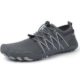 New couple fitness sneakers outdoor beach swimming shoes men's and women's outdoor fitness shoes (Color: Dark Grey)