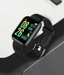 Smart Watch Heart Rate Sleep Monitoring Blood Pressure Smartwatch Men Women Fitness Tracker Watch For Android IOS (Color: BLACK)