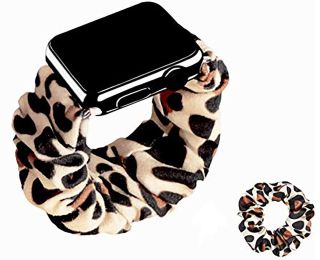 Elastic Scrunchie Apple Watch Band - Leopard (size: 42/44)